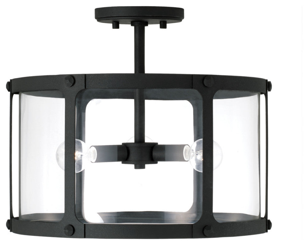 Capital Lighting Brennen 3-Light Semi-Flush 244931BI