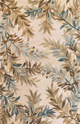 Sparta 3126 Ivory Tropical Branches Rug, 8'6"x11'6"
