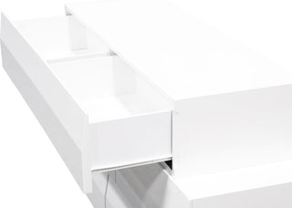 Spain Modern White Zigzag 6-Drawer Bedroom Dresser