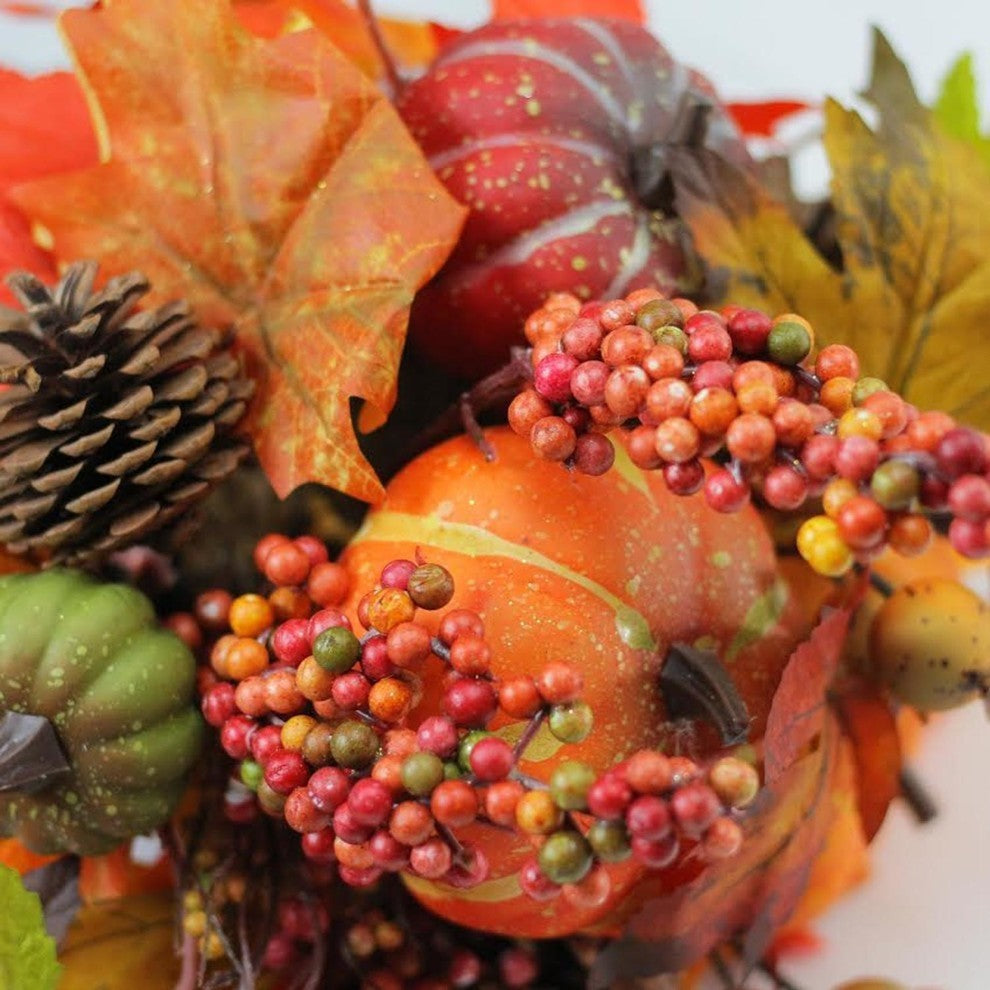 16" Autumn Harvest Leaf Grapevine Thanksgiving Decor