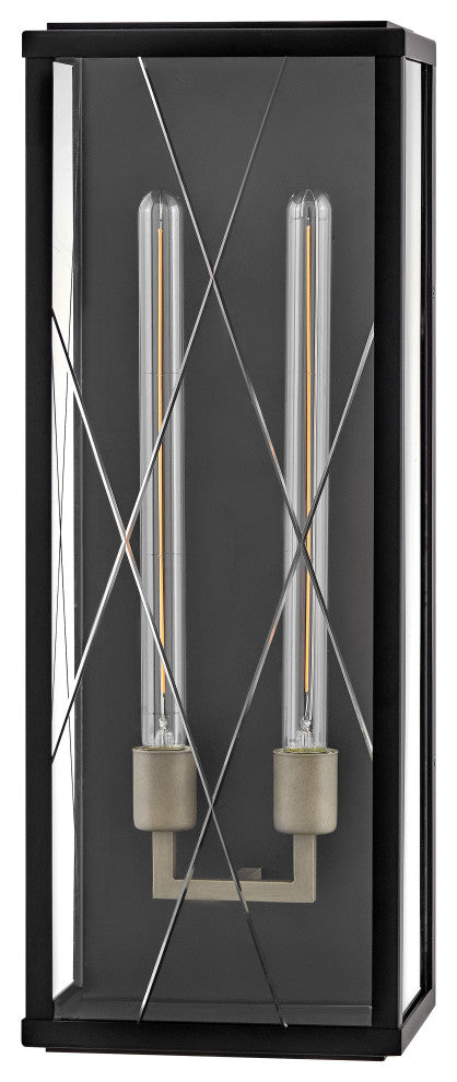 Hinkley Monte Large Wall Mount Lantern, Black