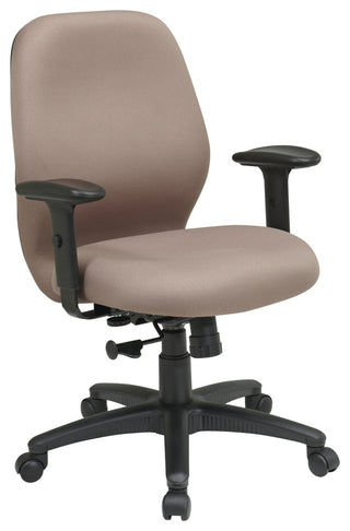 Mid Back Synchro Tilt Chair, Adjustable Arms, Icon Taupe