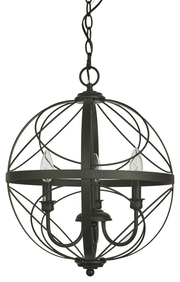 WAREHOUSE OF TIFFANY'S XL5020-3FY Hercules 16 in. 3-Light Indoor Bronze Finish