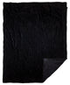 Faux Fur Throw Blanket, Black Striped Mink