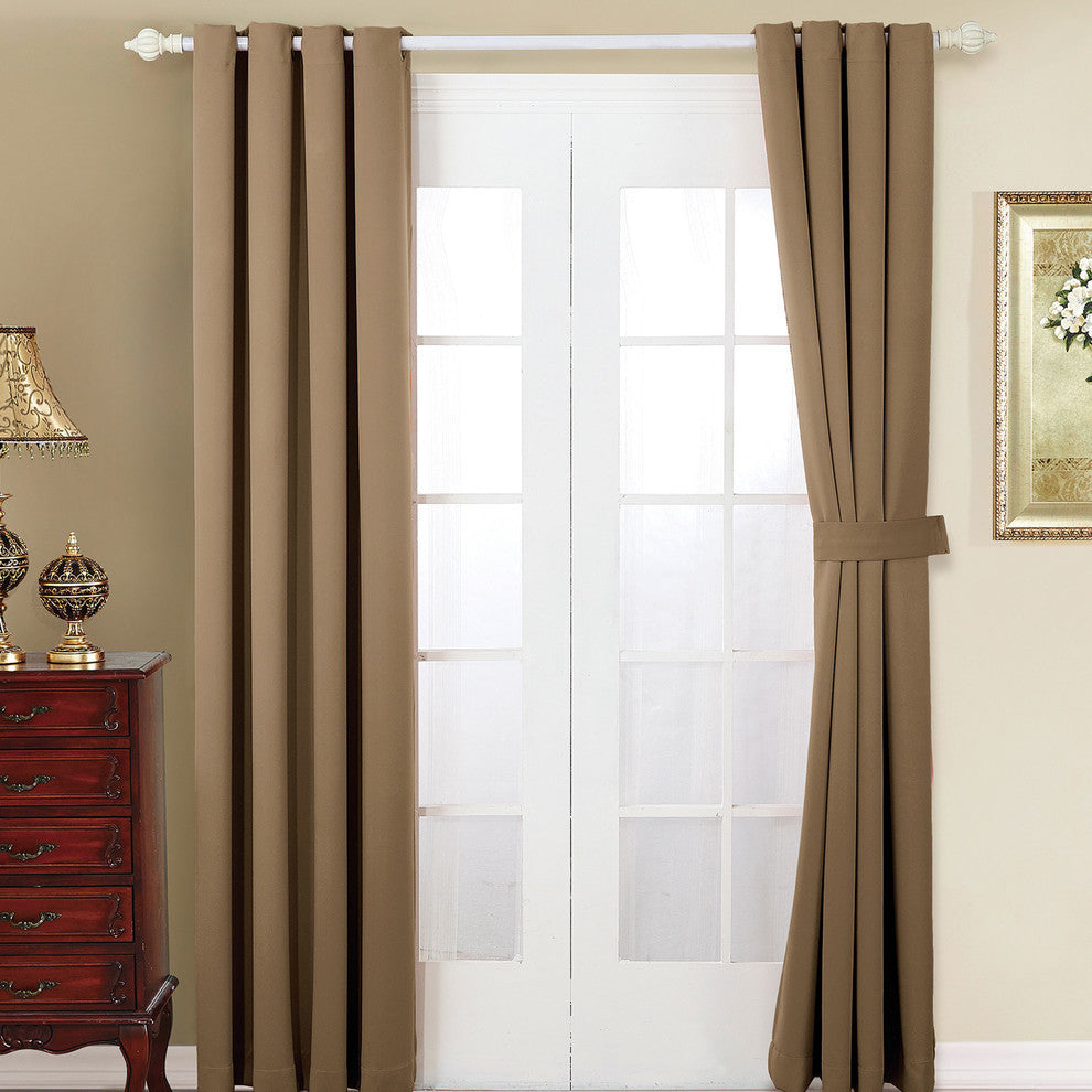 Serenta Black Out Curtains 4 Piece Sets, Amphora, 54" X 63"