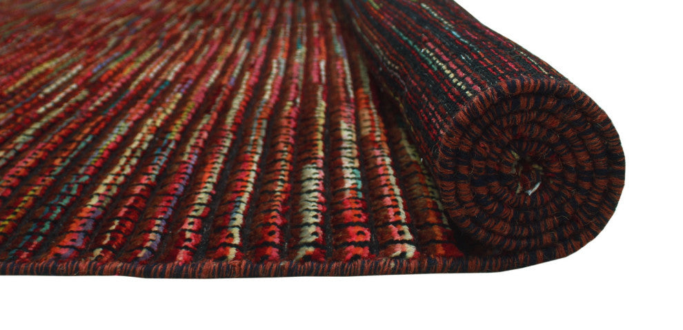 High-Low Chobi Anahit Burgundy Rug, 5'7x8'2