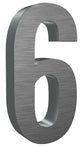 Lumanumber 7 in. #6 Brushed Nickel