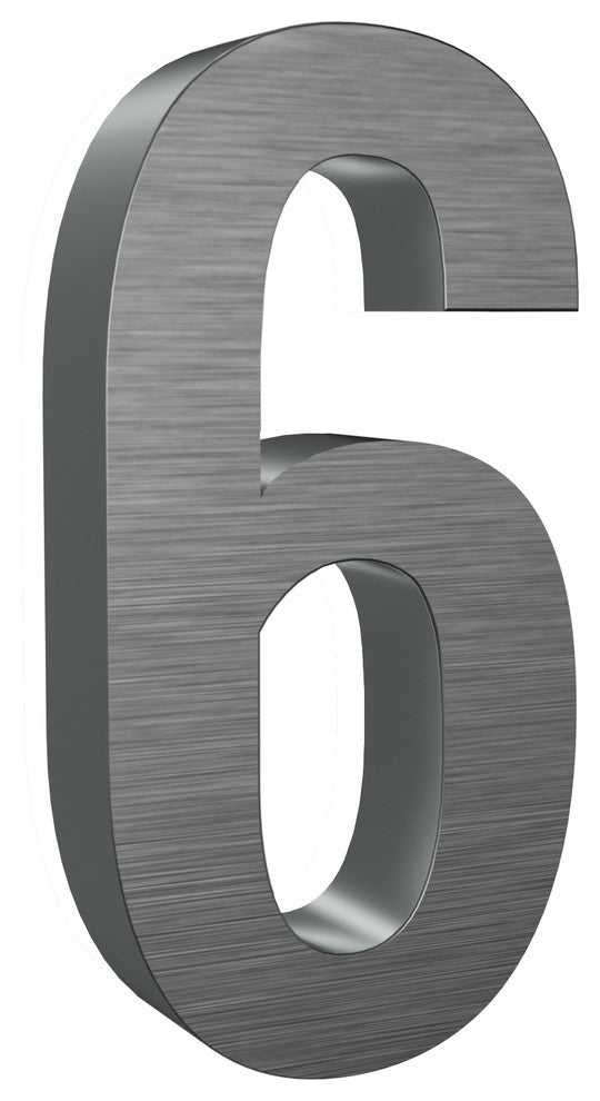 Lumanumber 7 in. #6 Brushed Nickel