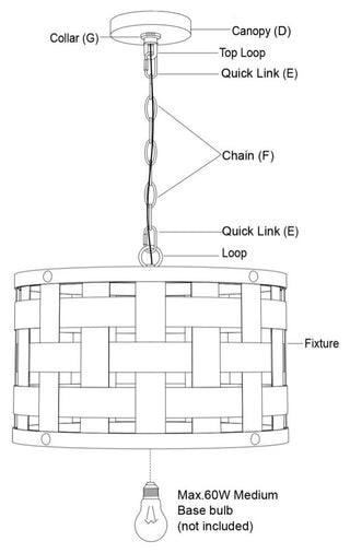 Norwood 15.75" 1 Light Pendant Vintage Steel and Distressed Wood