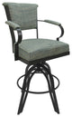 Miami Counter 26" or 30" Metal Bar Stool - A Base, Watusi Aquatint, Gray, 30"
