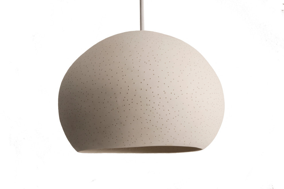 Pendant Lamp 15" Claylight Pendant, Dot Pattern, Led Bulb
