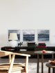 Dark Vast Ocean Triptych, 96"x32"