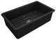 Bocchi Sotto 32 Matte Black Fireclay Single Bowl Undermount Kitchen Sink W/ Grid