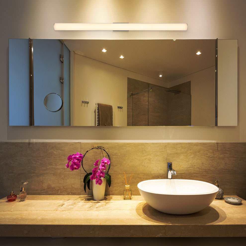 Procyon 36" ETL Certified Integrated LED Bathroom Fixture, Silver
