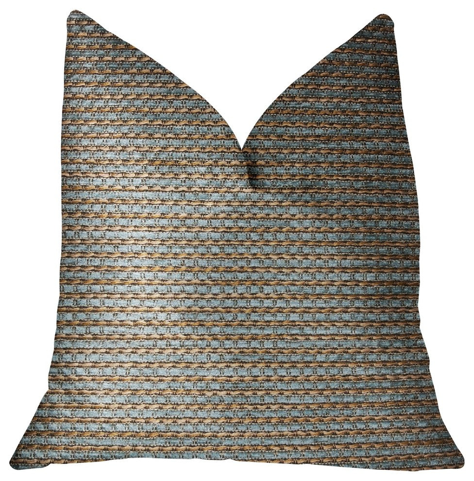 Jesper Jade Green and Beige Luxury Throw Pillow, 20"x20"