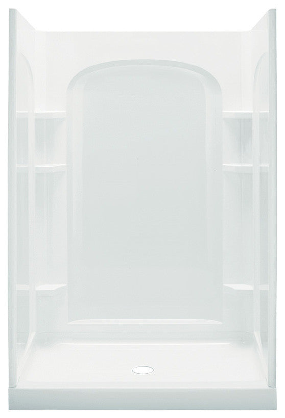 Sterling Alcove 48"x34"x75.75" Vikrell Center Shower Kit, White