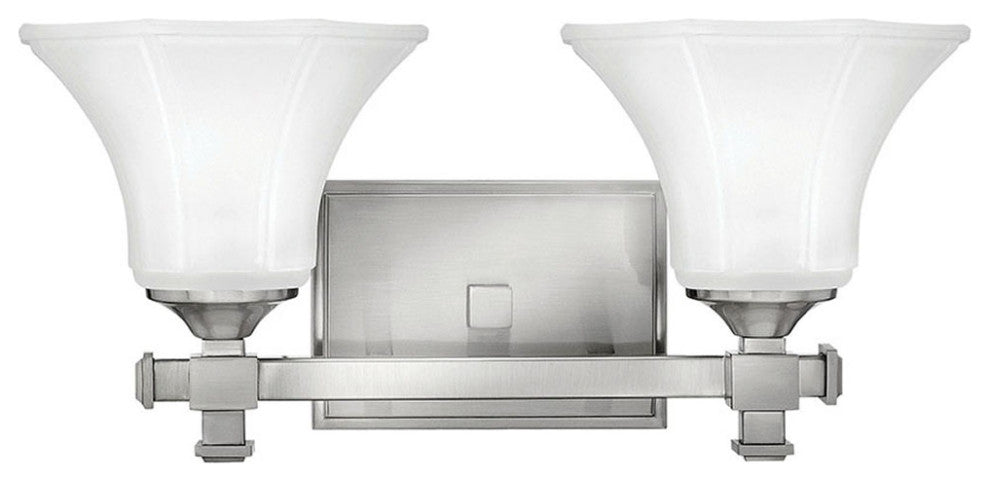 Hinkley Abbie Two Light Vanity, Brushed Nickel