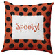 Halloween Spooky Dots Accent Pillow, Harvest Orange, 18"x18"