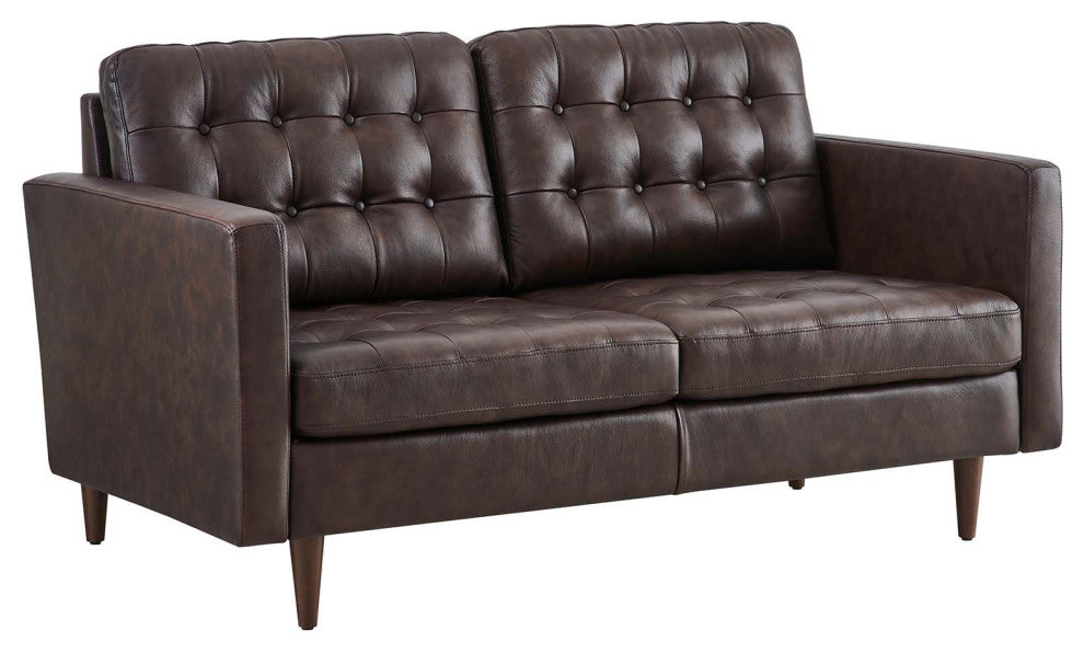 Exalt Tufted Vegan Leather Loveseat