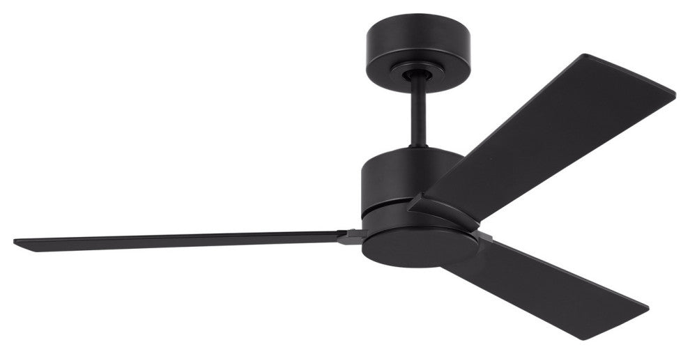 Rozzen 44" Ceiling Fan, Midnight Black