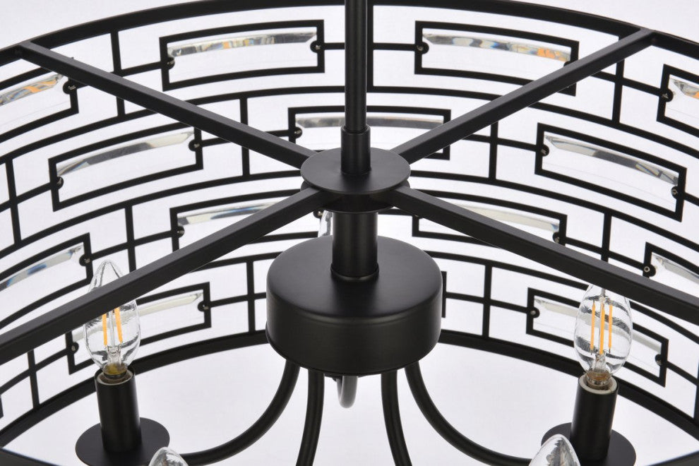 Elegant Lighting Kennedy 5-Light Pendant Black