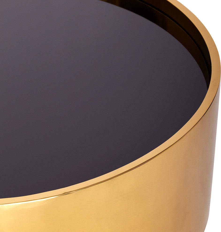 Alphaville Cocktail Table, Honed Brass