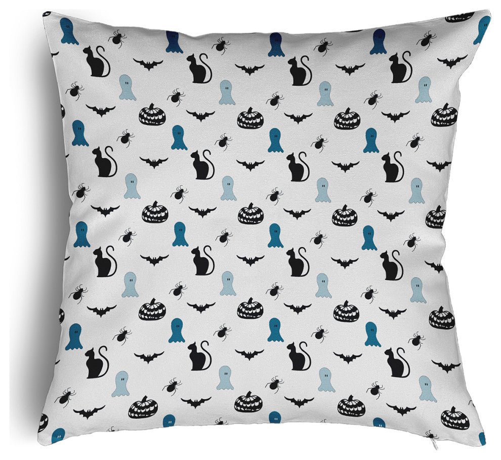 Halloween Critters Accent Pillow With Removable Insert, Unreal Teal, 18"x18"