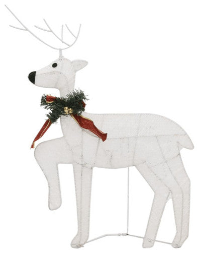 vidaXL Christmas Reindeers 2 Pcs Christmas Lighting Display with 40 LEDs White