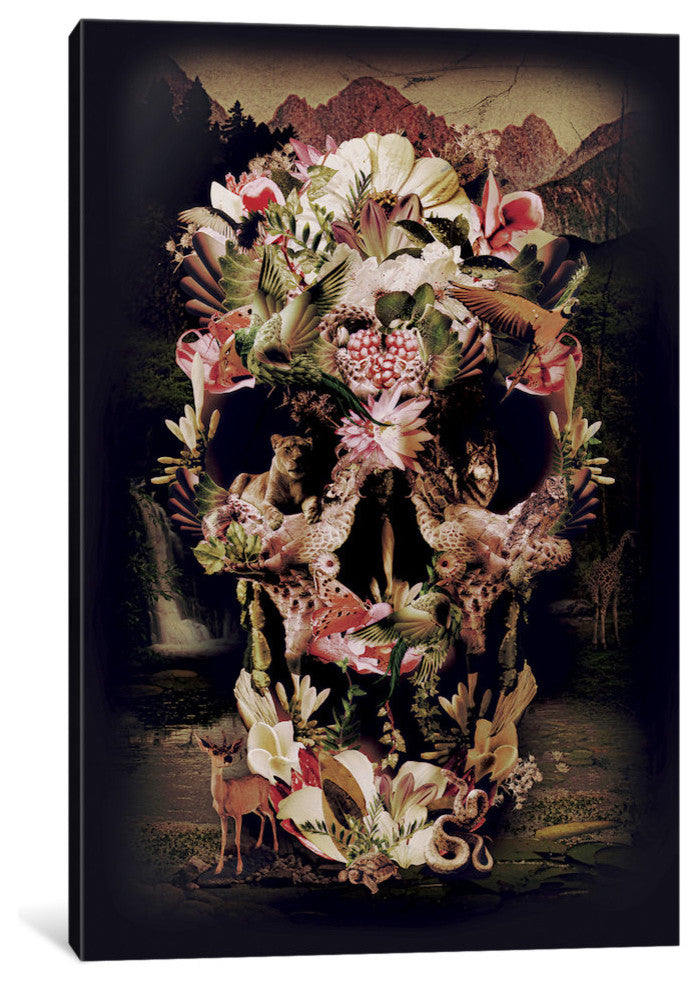 "Jungle Skull" by Ali Gulec, 40x26x1.5"