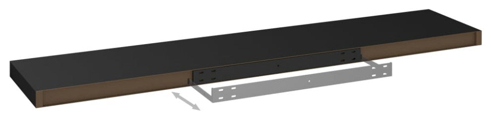 vidaXL Wall Shelf Floating Shelf Display Shelf for Book Wall Mounted Black