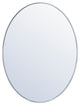 Elegant MR4630S Metal Frame Oval Mirror 40", Silver