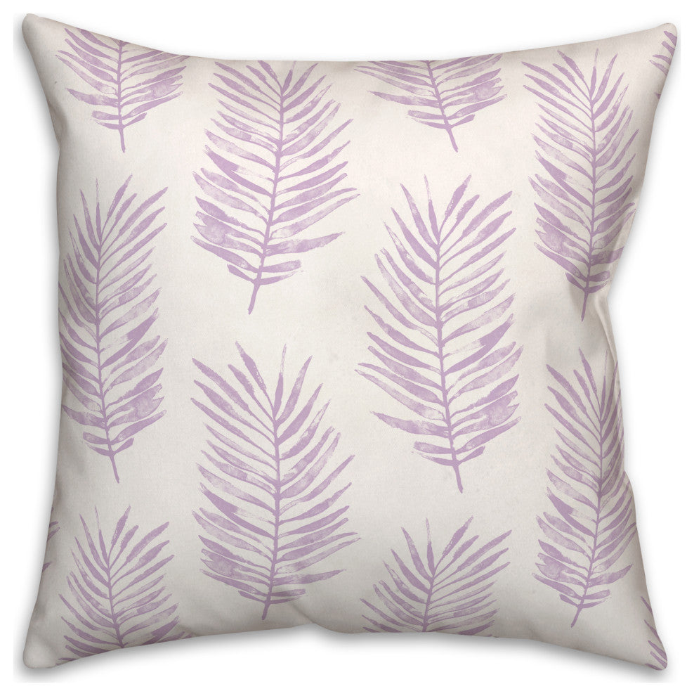 Purple Fern Leaves 20x20 Indoor/Outdoor Pillow