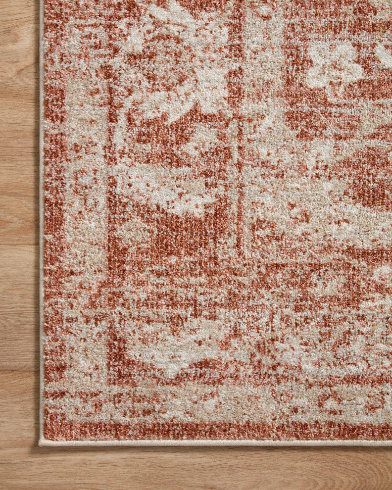 Loloi II Odette Rust / Ivory 5'-3" x 7'-9" Area Rug