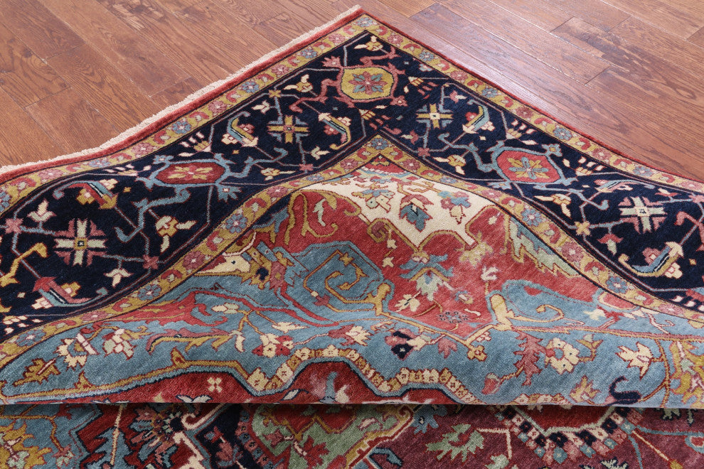 Persian Fine Serapi Handmade Wool Rug 9' 0" X 12' 0" - Q14695