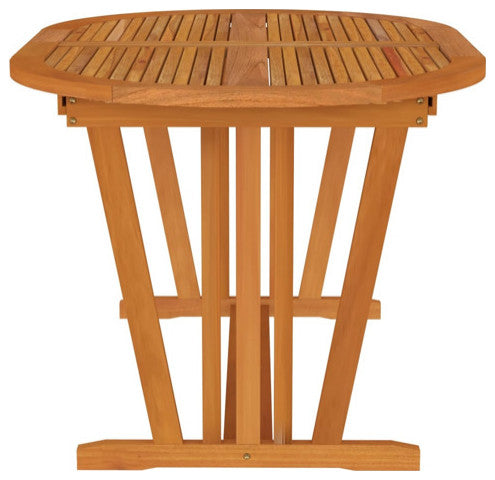 vidaXL Outdoor Dining Table Extendable Patio Garden Table Solid Eucalyptus Wood