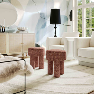 Claire Knubby Stool, Brown