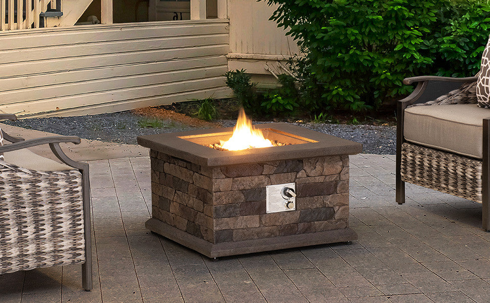 Sunjoy Slate Square LP Firepit