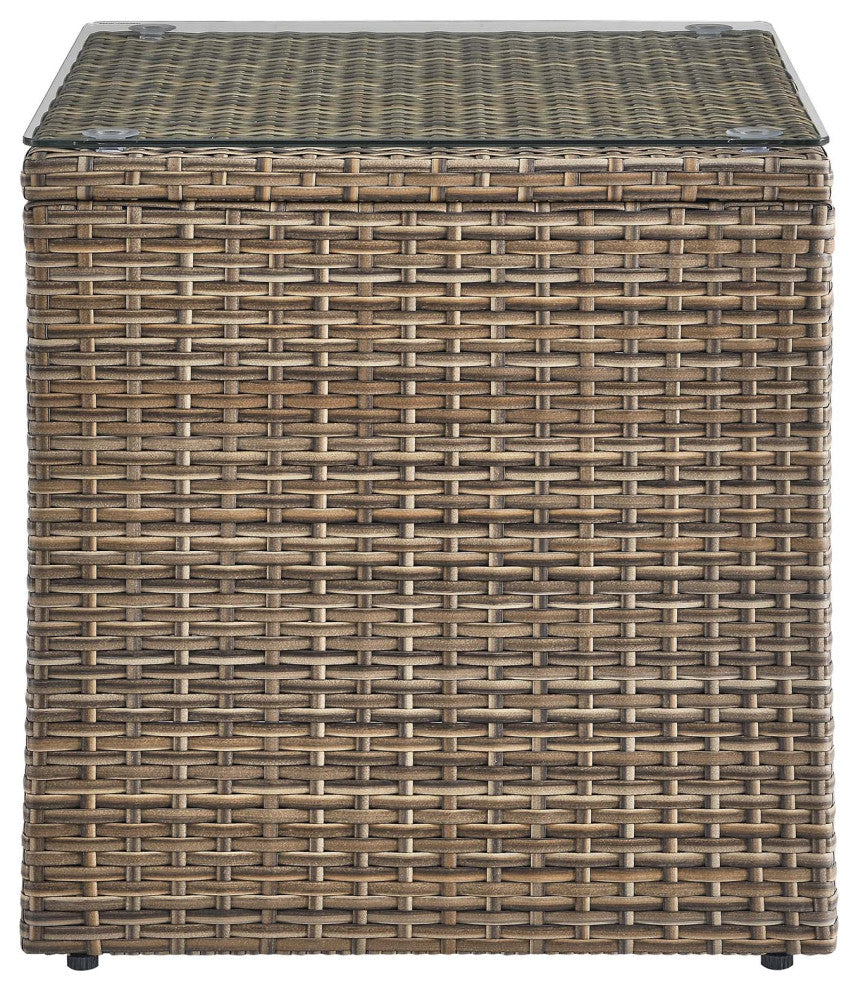 Convene Outdoor Patio Outdoor Patio 5-Piece Furniture Set, Cappuccino White