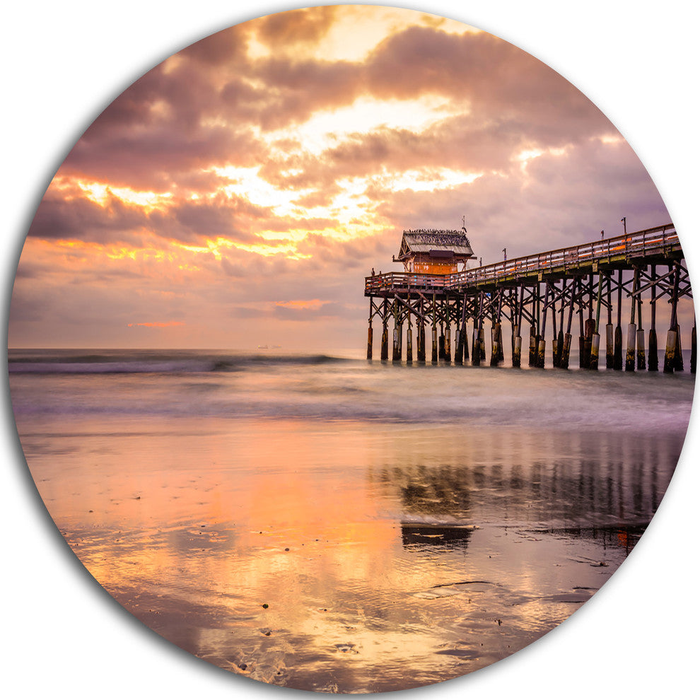 Cocoa Beach Florida, Landscape Photo Round Wall Art, 11"
