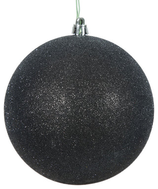 Vickerman 2.75" Black Glitter Ball Ornament, 12 per Bag