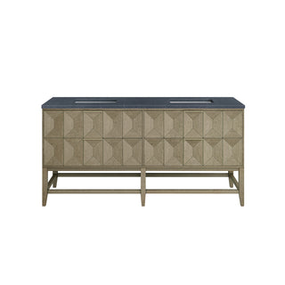 Emmeline 72" Double Vanity, Pebble Oak, Charcoal Soapstone