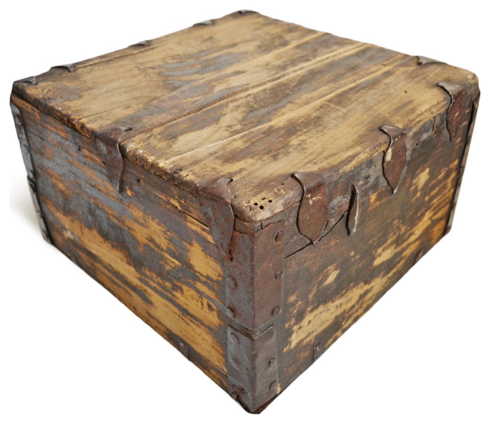 Consigned Antique Chinese Wood Rice Box