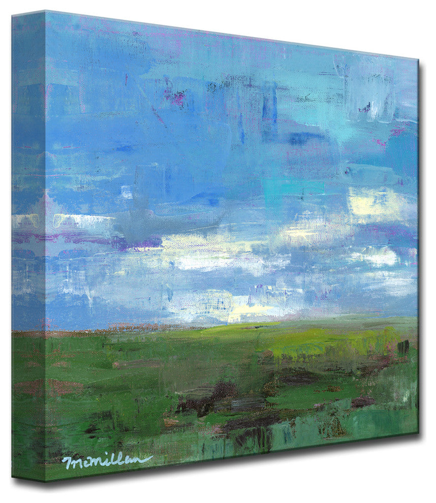 Green Pastures' Ready2HangArt Canvas by Leslie Owens, 12"x12"