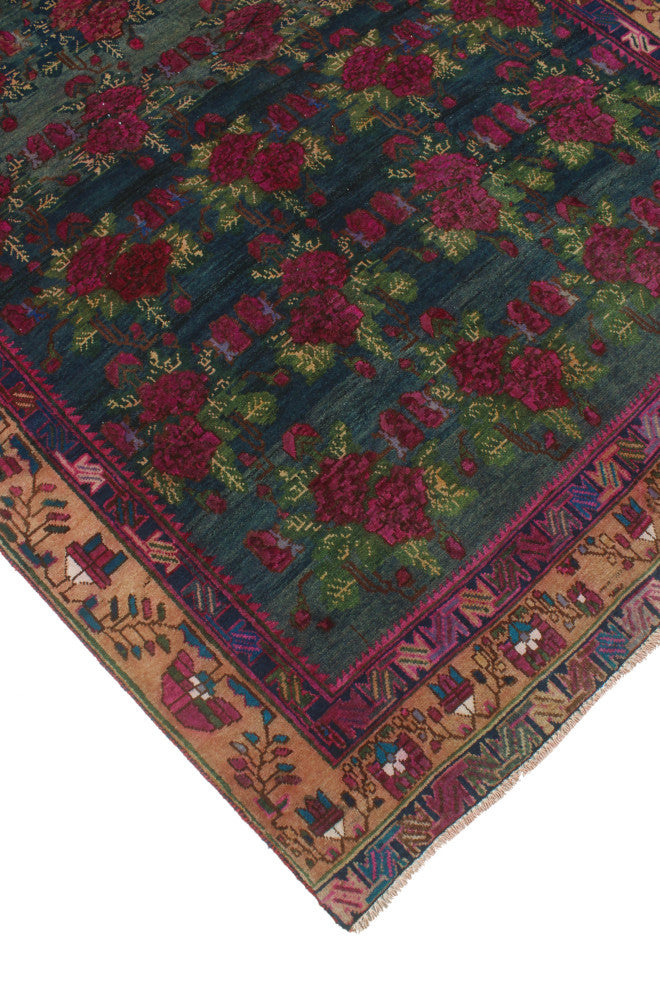 Fine Vintage Distressed Kulwa Blue Rug