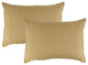 Austin Horn Classics Sunbrella Dupione Cornsilk Boudoir Outdoor Pillow, Set of 2