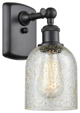 1-Light Caledonia 5" Sconce, Matte Black, Shade: Mica