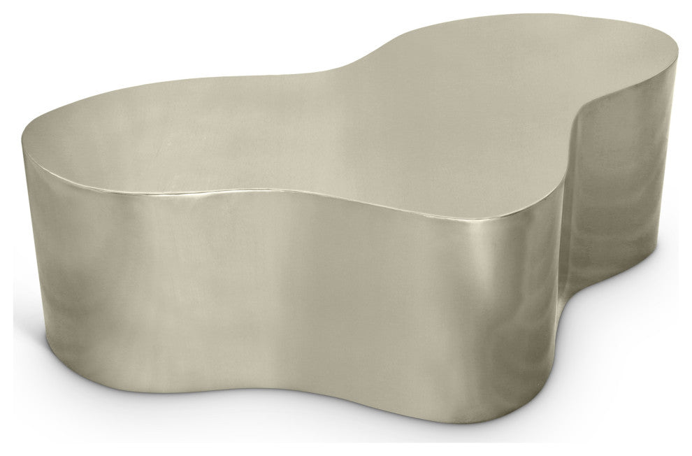Tevere Coffee Table, Silver, 48"Wx28"Dx14.5"H
