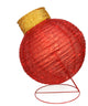 36" Pre-Lit Twinkling LED Red Glitter Ball Ornament Christmas Decoration
