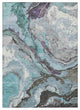 Machine Washable Indoor/Outdoor Chantille ACN1908 Teal 3' x 5' Rug