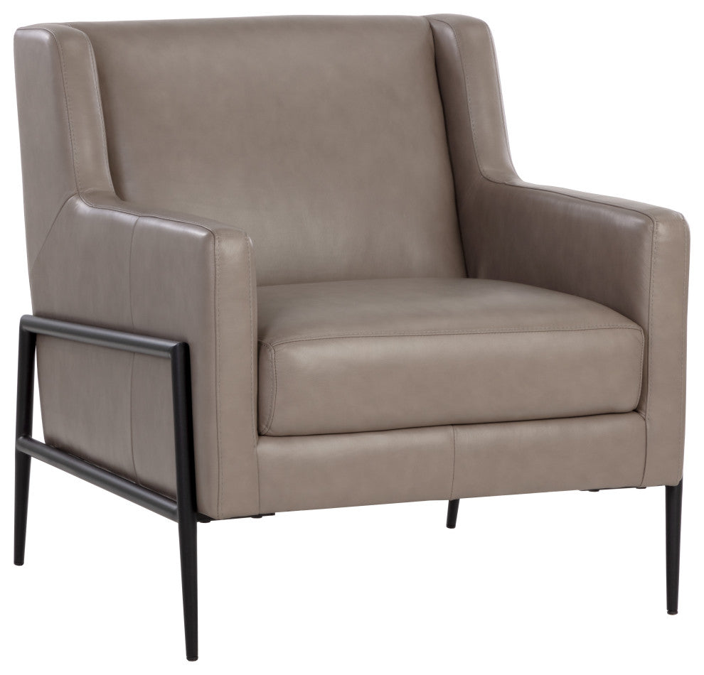 Talula Lounge Chair Alpine Grey Leather